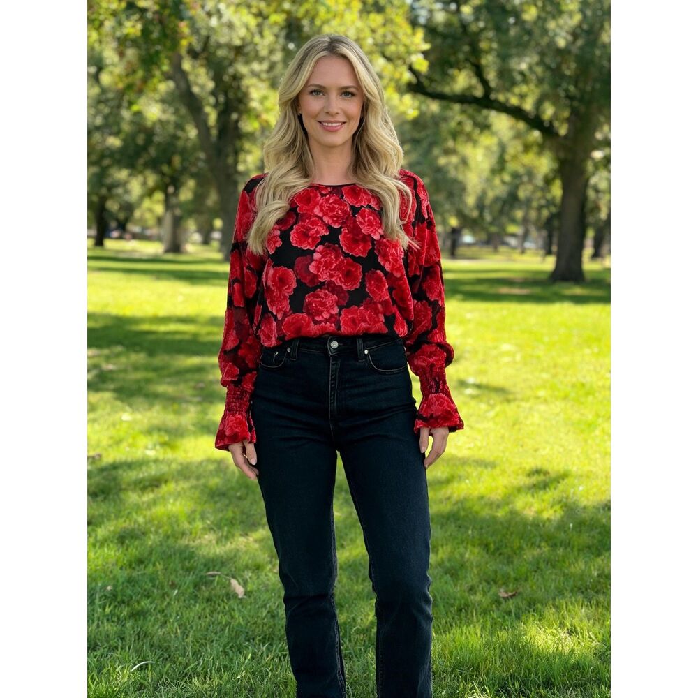 Sara Michelle Floral Print Blouse